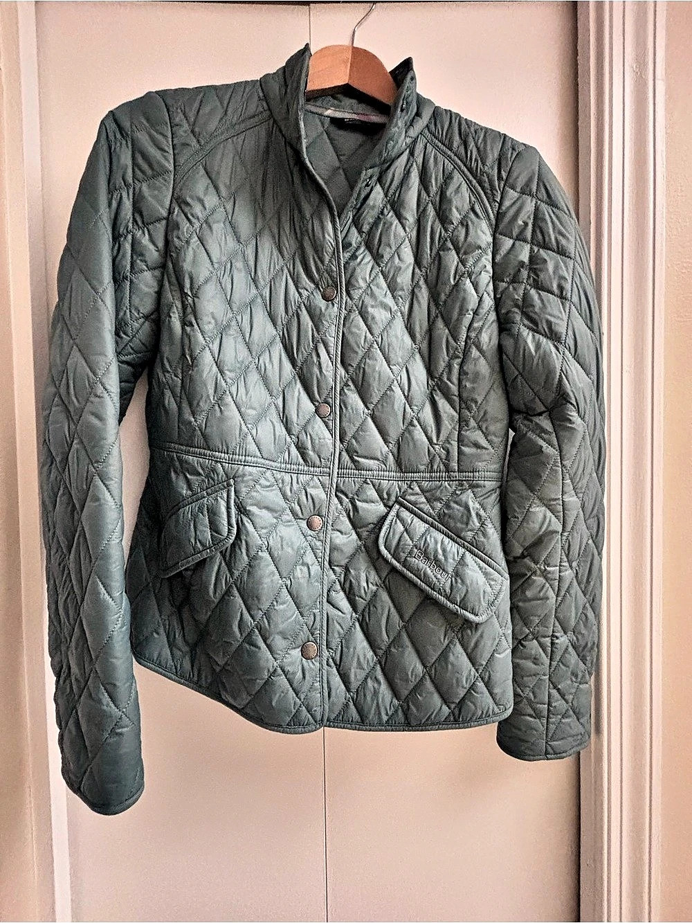 Barbour Annie Quilted Utility Jacket Lightweight Small Like New